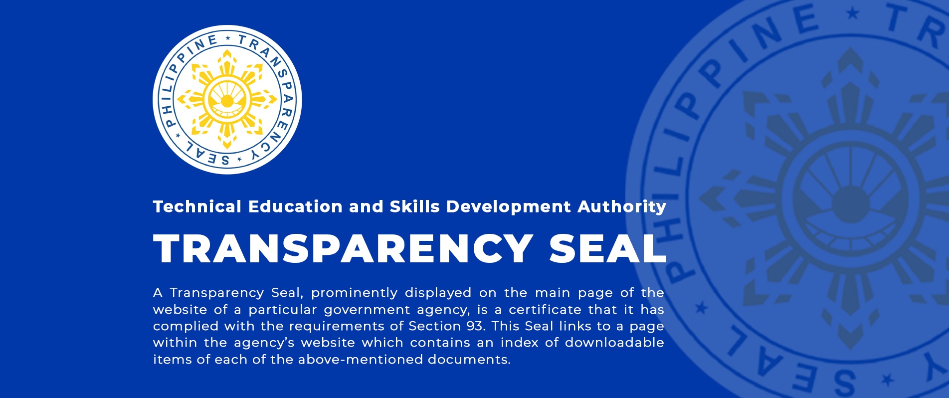 TRANSPARENCY SEAL